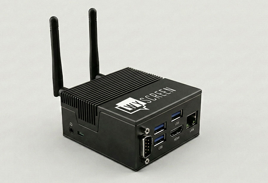 WYSCREEN Dashboard mit Planung von Displaygruppen und zeitgesteuerten Inhalten für Messestände